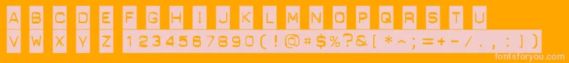 PunchLabel Font – Pink Fonts on Orange Background
