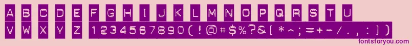 PunchLabel Font – Purple Fonts on Pink Background