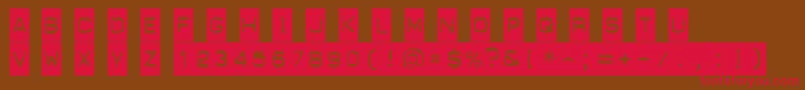PunchLabel Font – Red Fonts on Brown Background