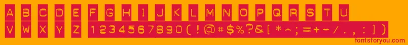 PunchLabel Font – Red Fonts on Orange Background