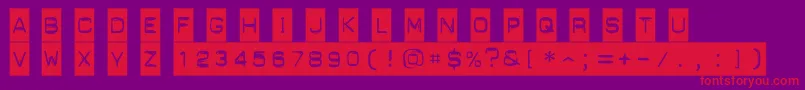 PunchLabel Font – Red Fonts on Purple Background