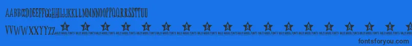 フォントButoxTrial – 黒い文字の青い背景