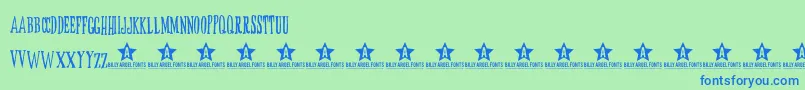 ButoxTrial Font – Blue Fonts on Green Background