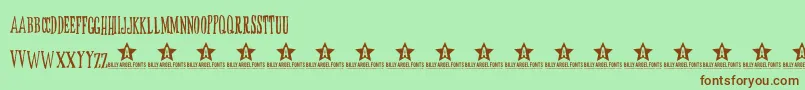 ButoxTrial Font – Brown Fonts on Green Background