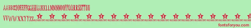 ButoxTrial Font – Red Fonts on Green Background