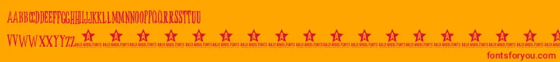 ButoxTrial Font – Red Fonts on Orange Background