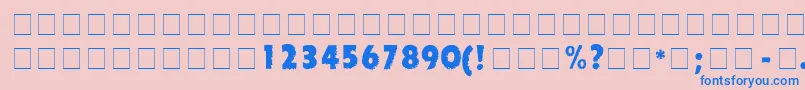 TornadoDgNormal Font – Blue Fonts on Pink Background