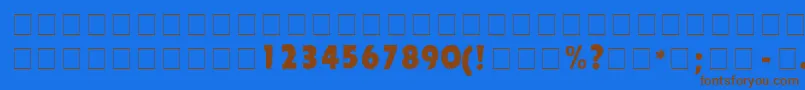 TornadoDgNormal Font – Brown Fonts on Blue Background