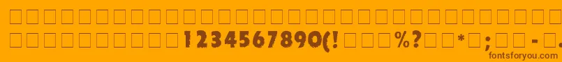 TornadoDgNormal Font – Brown Fonts on Orange Background