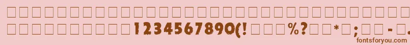 TornadoDgNormal Font – Brown Fonts on Pink Background