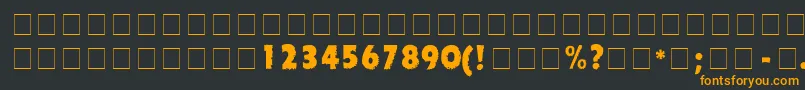 TornadoDgNormal Font – Orange Fonts on Black Background