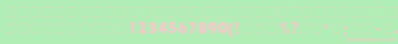 TornadoDgNormal Font – Pink Fonts on Green Background