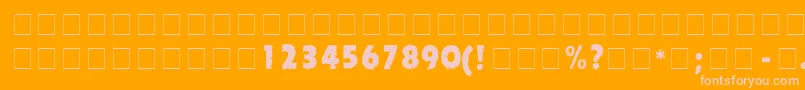 TornadoDgNormal Font – Pink Fonts on Orange Background