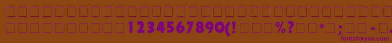 TornadoDgNormal Font – Purple Fonts on Brown Background