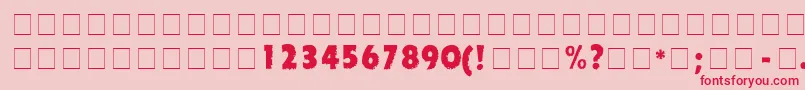 TornadoDgNormal Font – Red Fonts on Pink Background