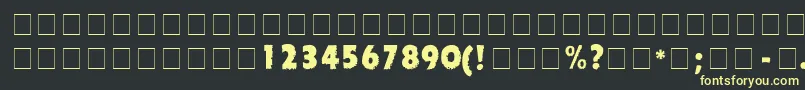 TornadoDgNormal Font – Yellow Fonts on Black Background