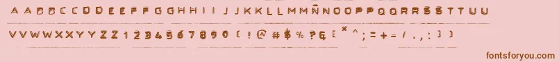 Secretfiles Font – Brown Fonts on Pink Background