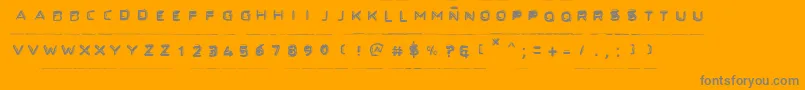 Secretfiles Font – Gray Fonts on Orange Background