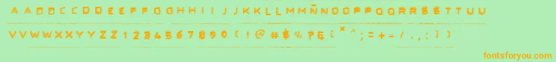 Secretfiles Font – Orange Fonts on Green Background