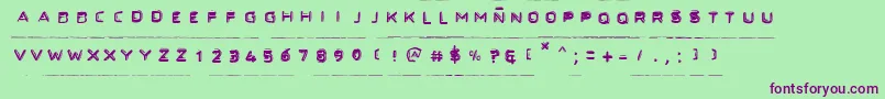 Secretfiles Font – Purple Fonts on Green Background