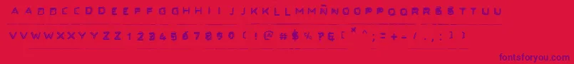 Secretfiles-Schriftart – Violette Schriften auf rotem Hintergrund