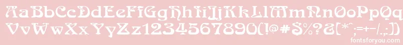 Medusa Font – White Fonts on Pink Background