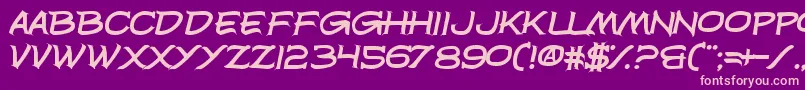 BlackboardRovers Font – Pink Fonts on Purple Background