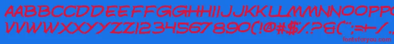 BlackboardRovers-fontti – punaiset fontit sinisellä taustalla