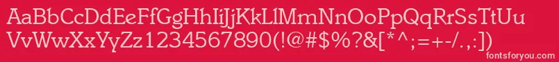 EnsembleSsi Font – Pink Fonts on Red Background