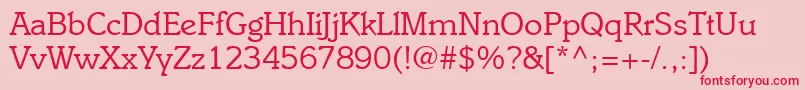 EnsembleSsi Font – Red Fonts on Pink Background