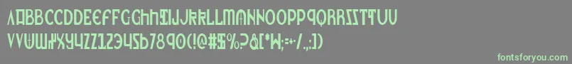 フォントLionv2c – 灰色の背景に緑のフォント