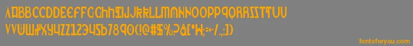 Lionv2c Font – Orange Fonts on Gray Background