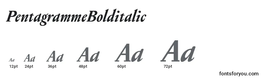 PentagrammeBolditalic Font Sizes