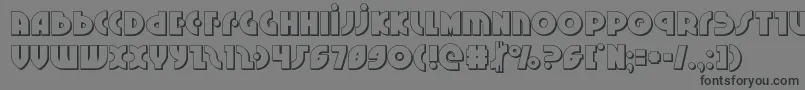 Neuralnomicon3D-Schriftart – Schwarze Schriften auf grauem Hintergrund