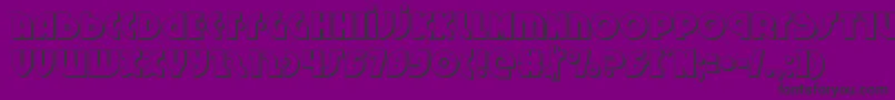 フォントNeuralnomicon3D – 紫の背景に黒い文字
