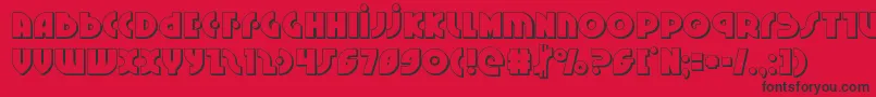 Neuralnomicon3D Font – Black Fonts on Red Background
