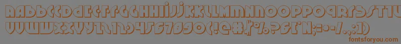 Czcionka Neuralnomicon3D – brązowe czcionki na szarym tle