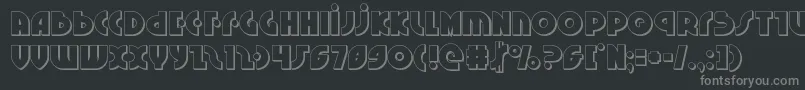 Neuralnomicon3D-Schriftart – Graue Schriften auf schwarzem Hintergrund