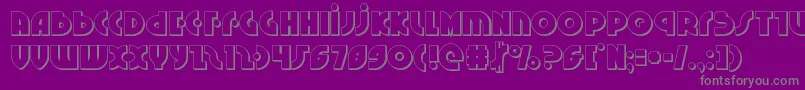 Neuralnomicon3D Font – Gray Fonts on Purple Background