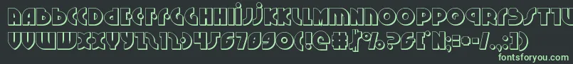 フォントNeuralnomicon3D – 黒い背景に緑の文字