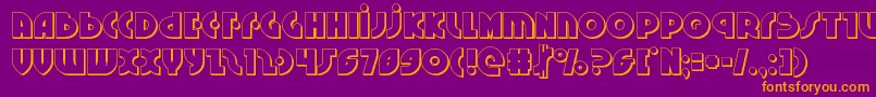 Neuralnomicon3D Font – Orange Fonts on Purple Background