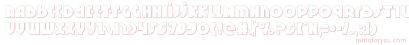 Neuralnomicon3D-Schriftart – Rosa Schriften auf weißem Hintergrund