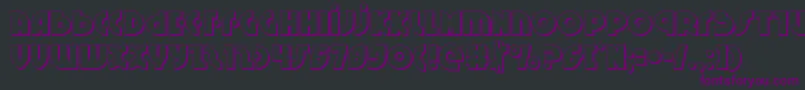 Neuralnomicon3D-Schriftart – Violette Schriften auf schwarzem Hintergrund