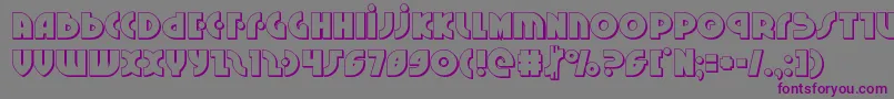 Neuralnomicon3D-Schriftart – Violette Schriften auf grauem Hintergrund