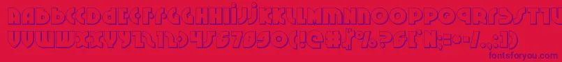 Neuralnomicon3D Font – Purple Fonts on Red Background