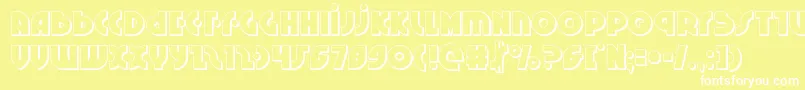 Neuralnomicon3D Font – White Fonts on Yellow Background
