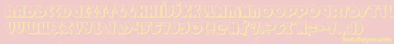 Neuralnomicon3D Font – Yellow Fonts on Pink Background