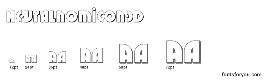 Размеры шрифта Neuralnomicon3D