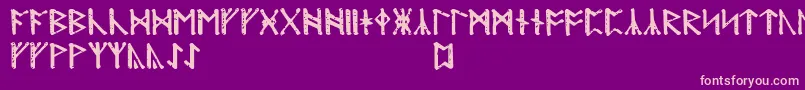 Modranihtrunic Font – Pink Fonts on Purple Background