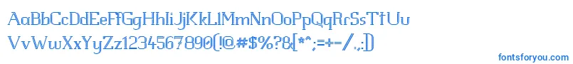 Whitlfev Font – Blue Fonts on White Background